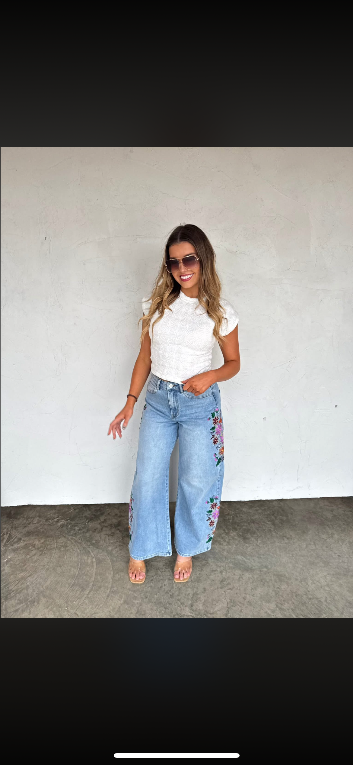 PREORDER- 2nd CUT- EVIE FLORAL EMBROIDERED JEANS-ETA