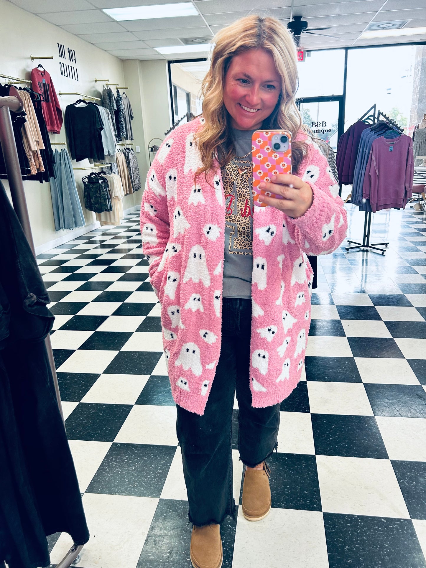 Pink Ghost Cloud Cardigan