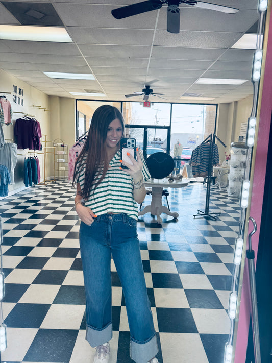 Zenana Rolled Cuff Dark Wash Jeans