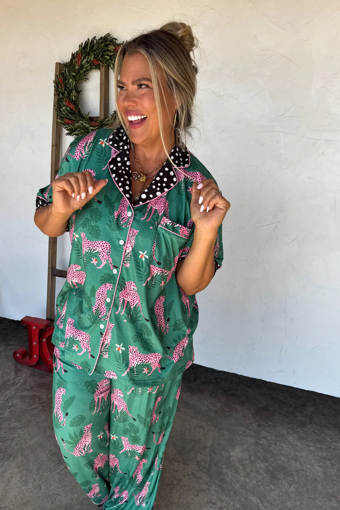 PREORDER- LEOPARD & CHEETAH STAR LUXE PJ SET-ETA MID NOV