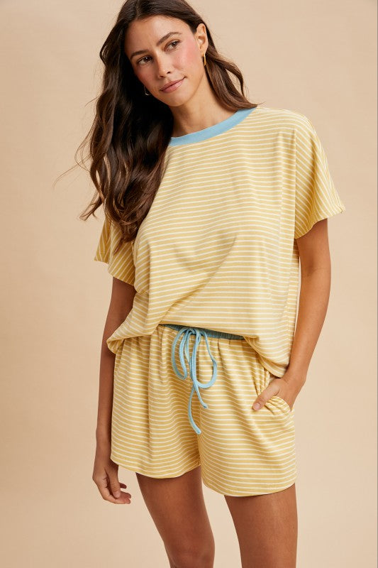 Summer Striped Short Sets