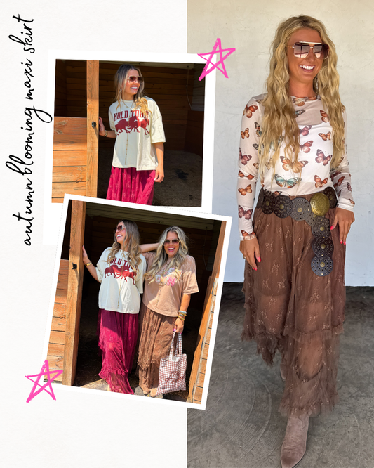PREORDER- AUTUMN BLOOMING MAXI SKIRT