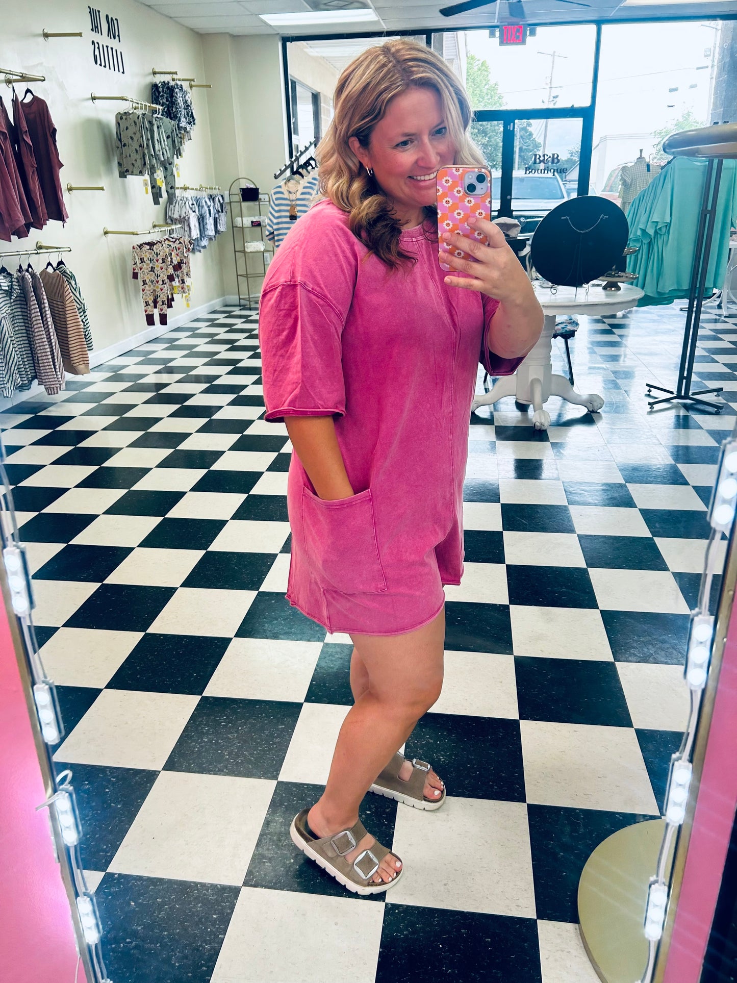Reversible Vintage Wash Rompers with V-Back