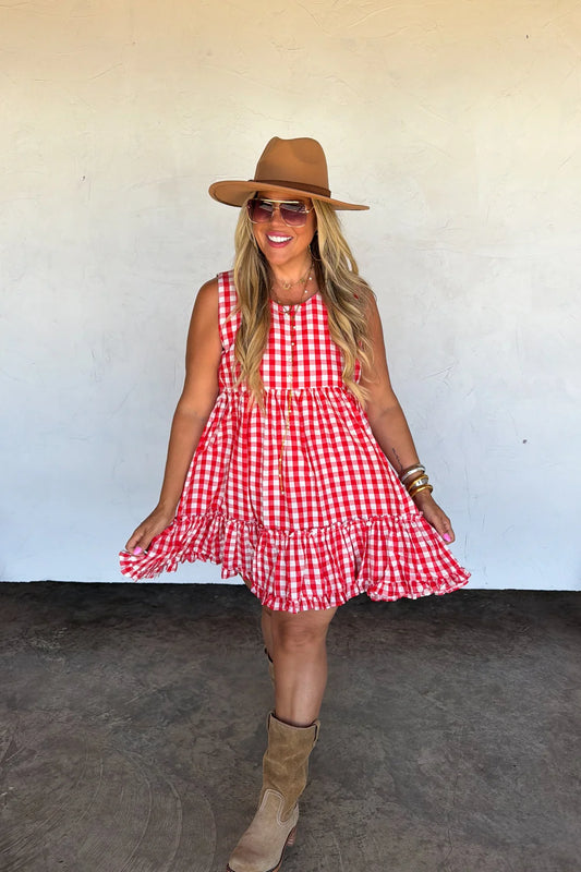 Harvest Gingham Dress