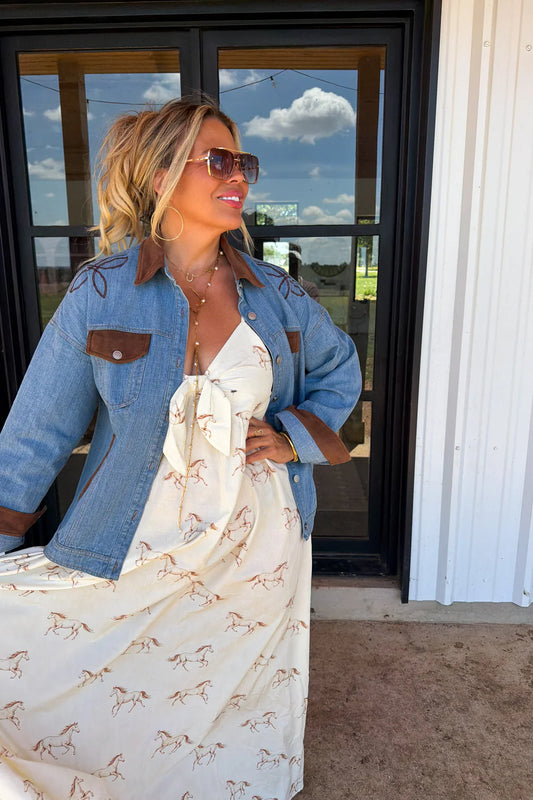PREORDER- COWBOY ROMANCE DENIM JACKET