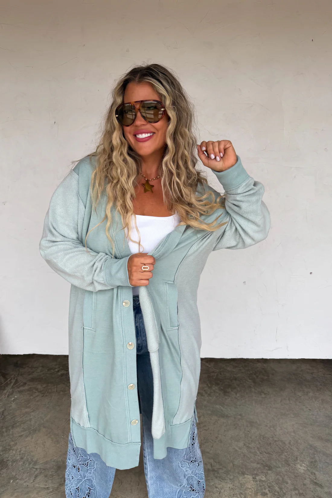 PREORDER- SPRING DESI SWEATSHIRT CARDIGAN