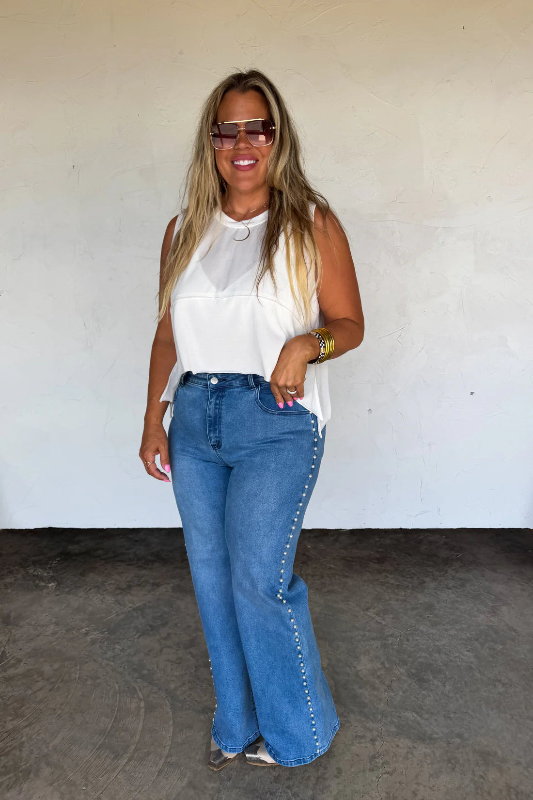 PREORDER- UPTOWN PEARL DENIM JEAN