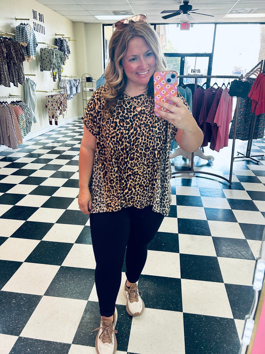 Leopard Short Sleeve Top