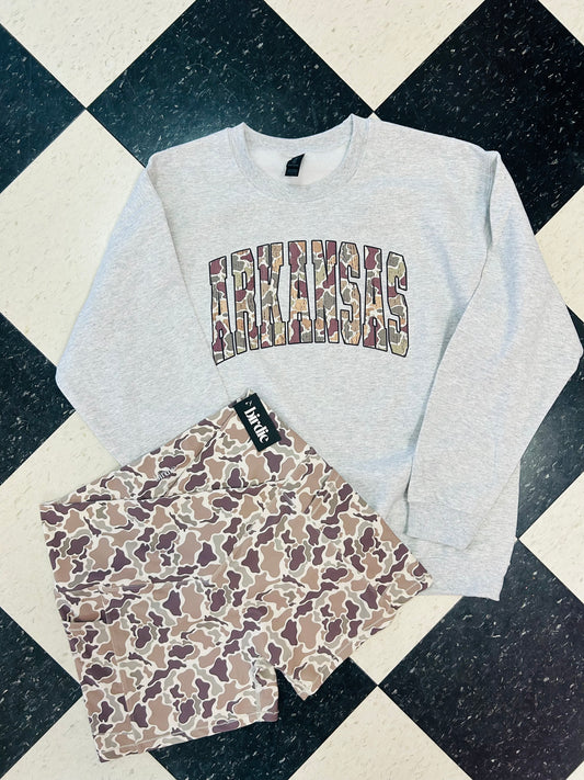 Camo Arkansas Crewneck