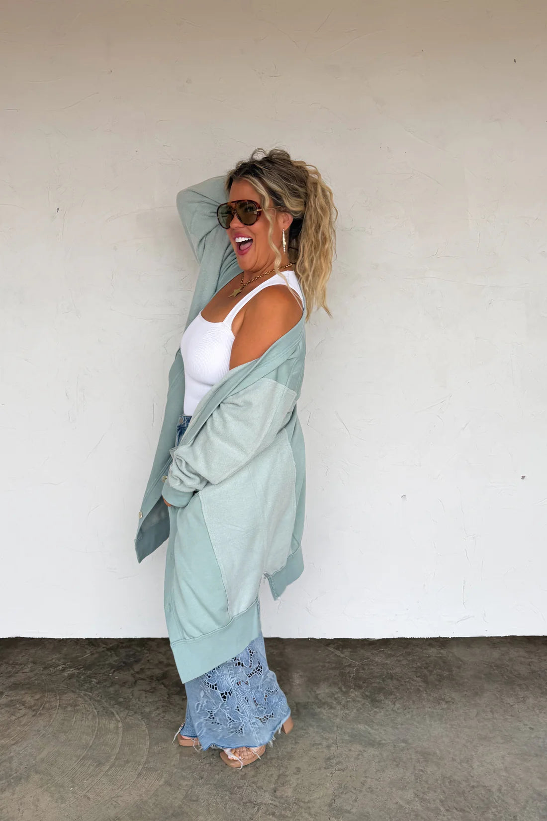 PREORDER- SPRING DESI SWEATSHIRT CARDIGAN