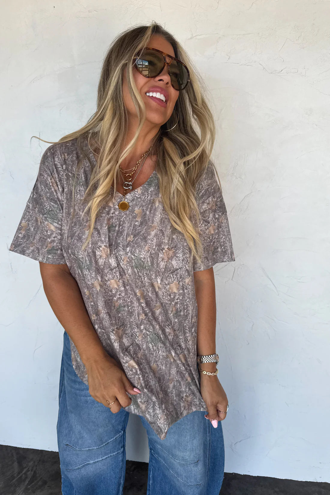 PREORDER- JOEY VNECK WASHED COTTON BOYFRIEND TEE-ETA BEGINNING OF DECEMBER