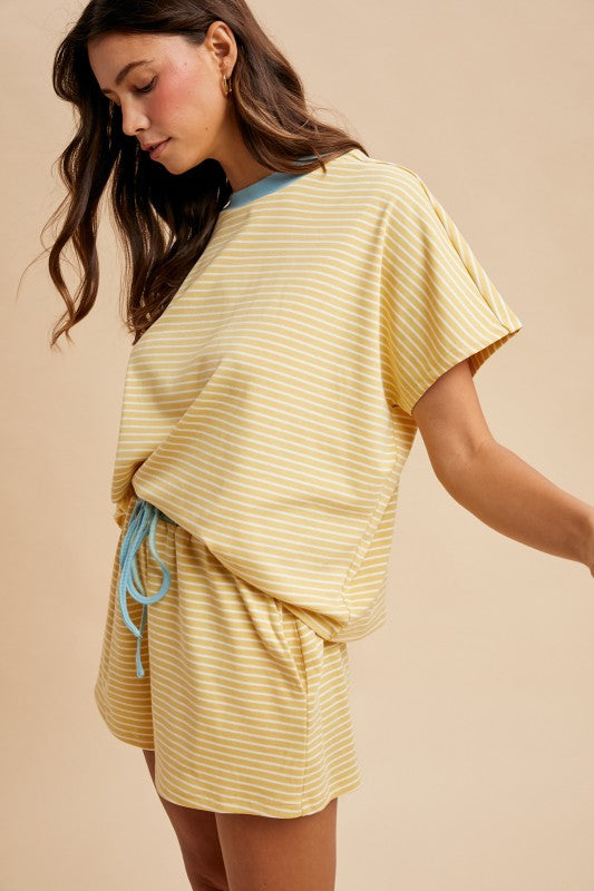 Summer Striped Short Sets