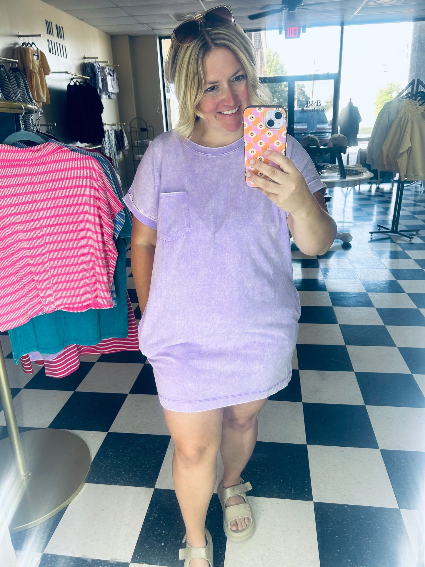 Lavender Mineral Wash Dress