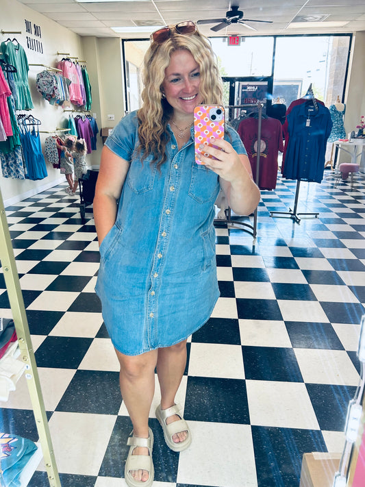 Blu Pepper Denim Dress