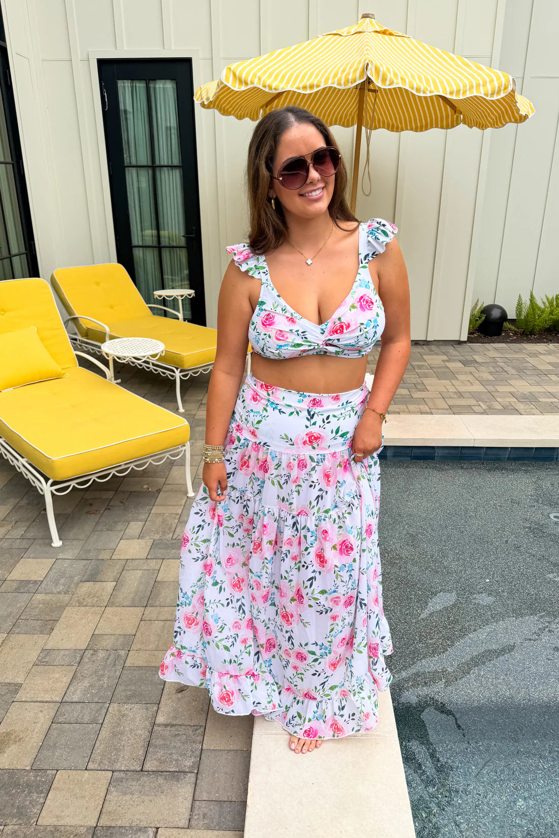 PREORDER- FLORAL CAPRI CHIC SWIM SET