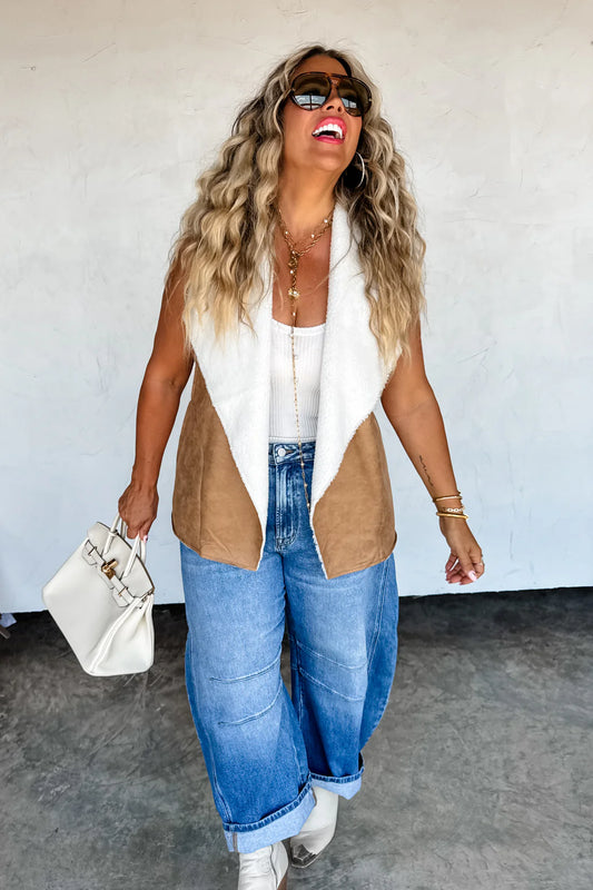 PREORDER- COLLINS SUEDE VEST-ETA MID DEC