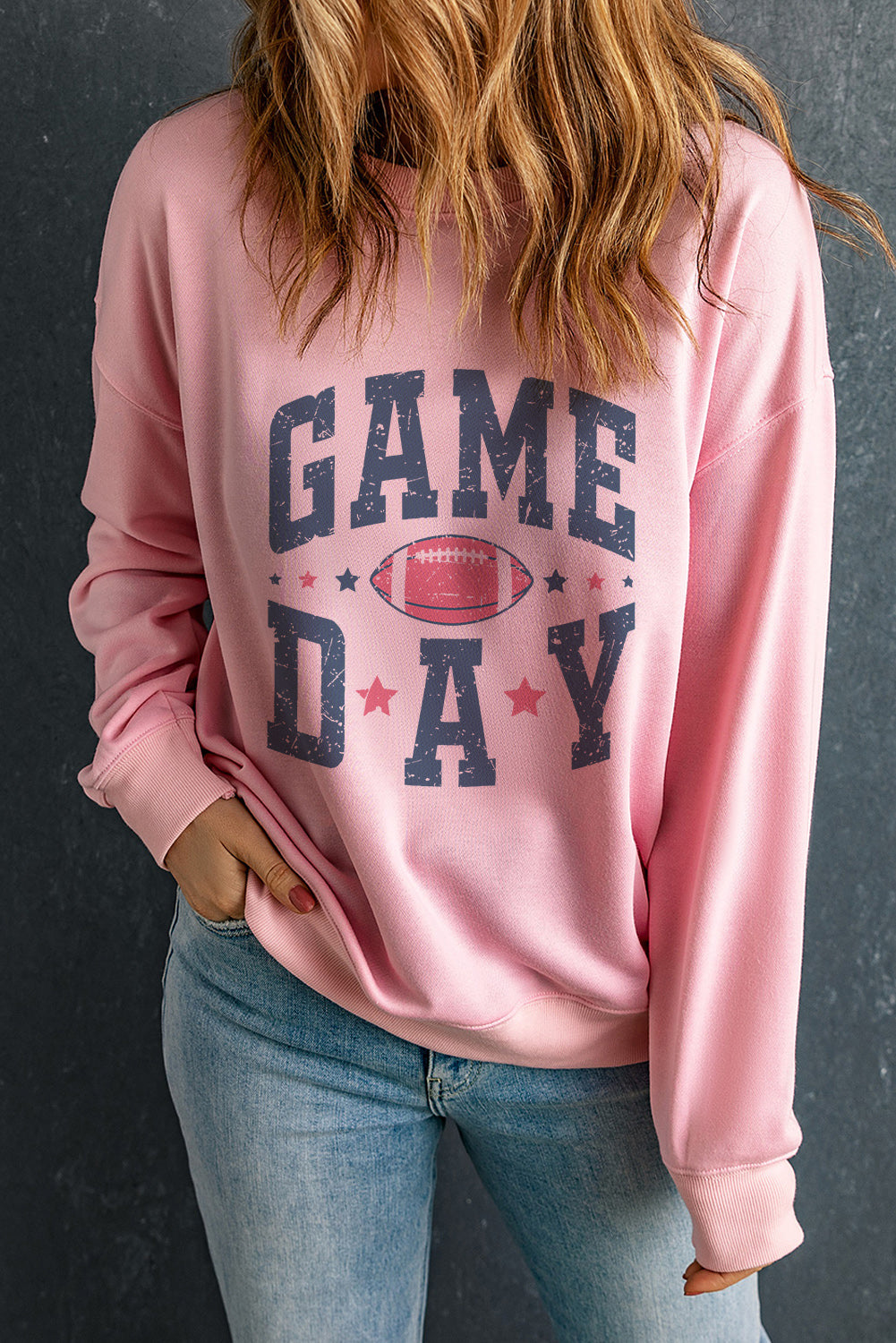 Pink Rugby GAME DAY Graphic Sweatshirt