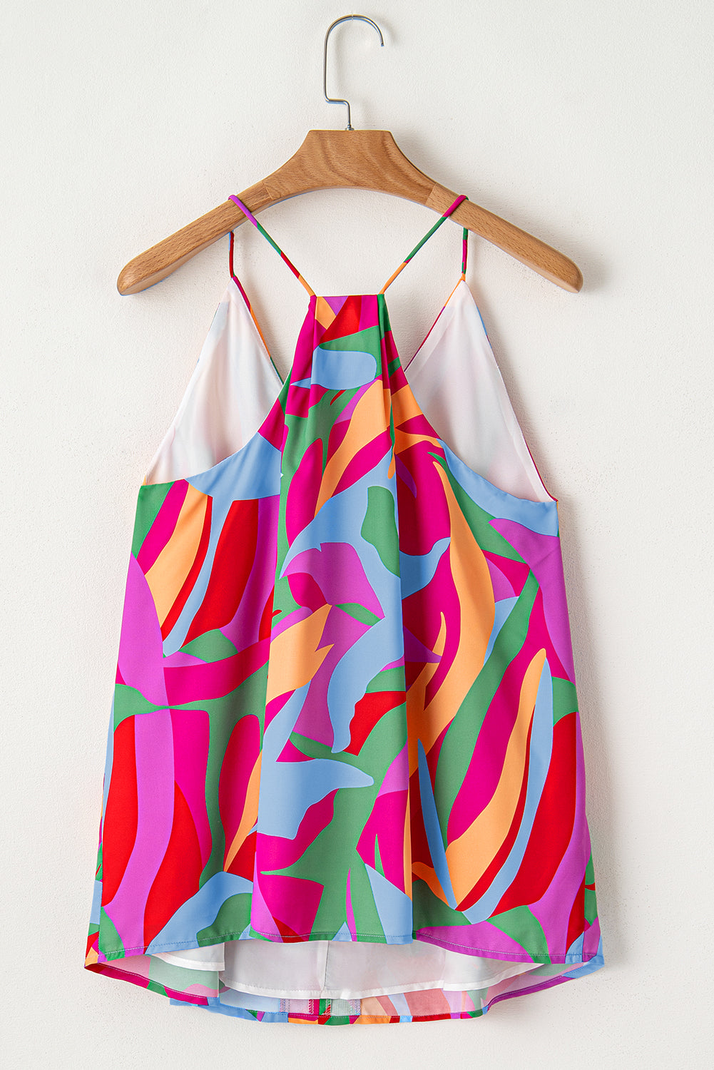 Multicolour  Print V Neck Racerback Sleeveless Top