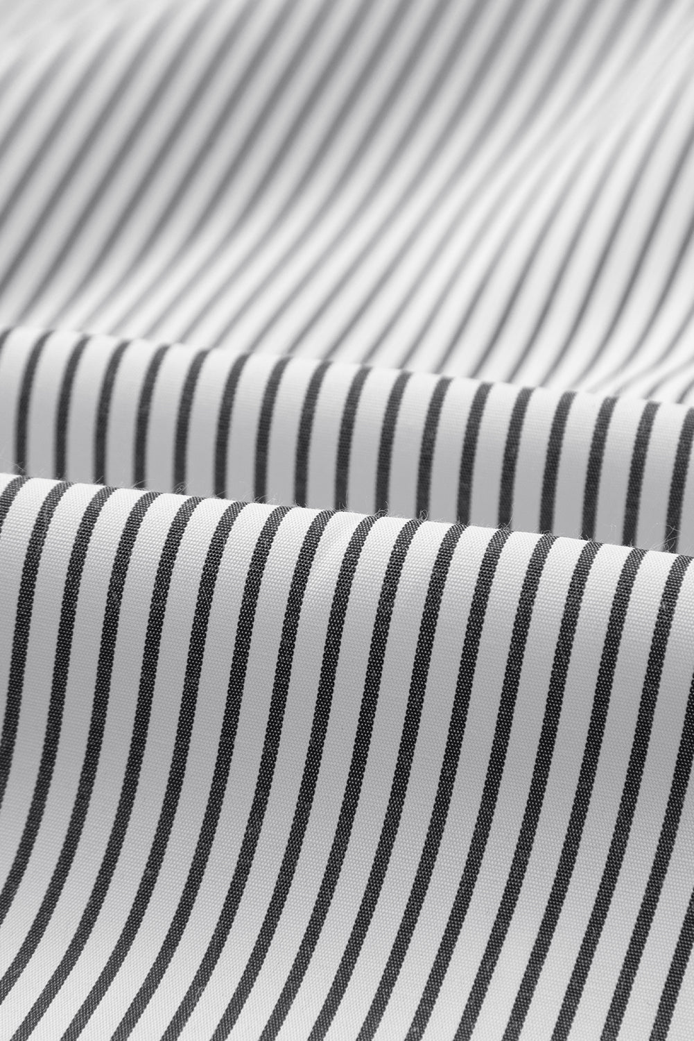 Striped Casual Shirred Cuffs Shirt