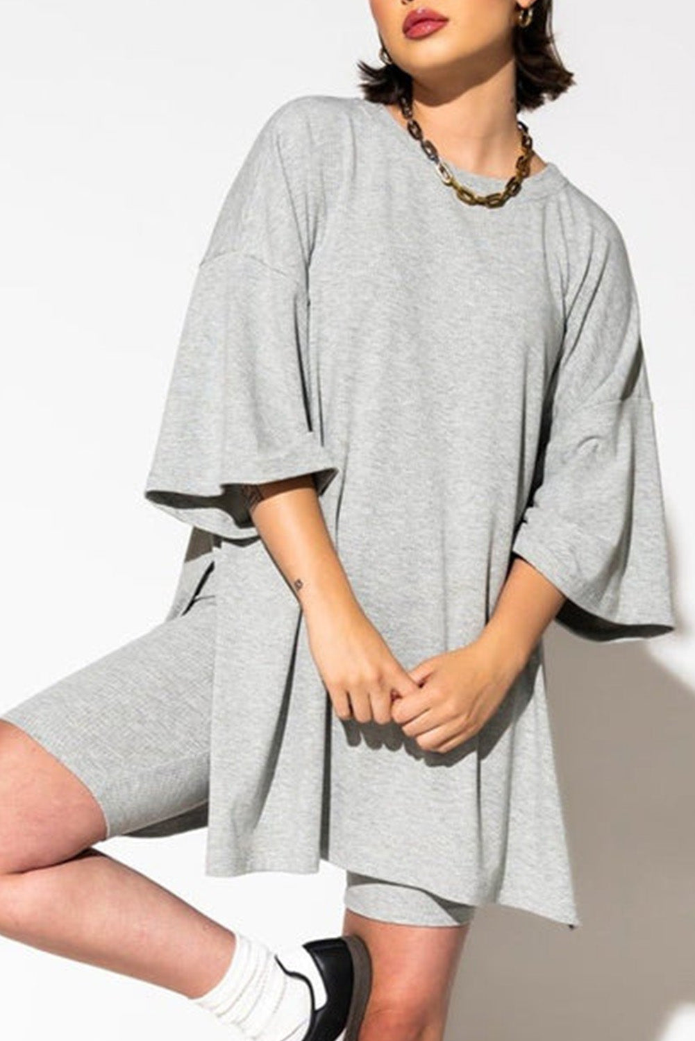 Oversized Tee & Biker Shorts Set